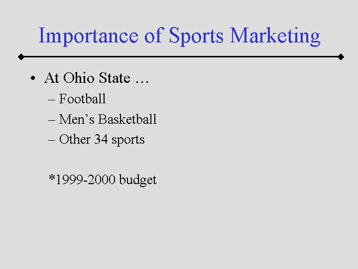 Importance of Sports Marketing