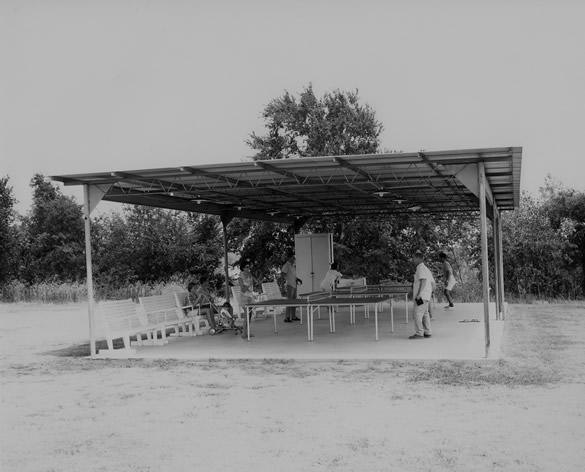 pavilion and ping pong tables