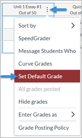 Set Default Grade