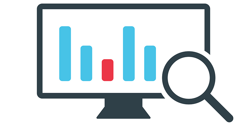 Computer monitor with graphs