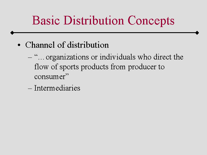 Basic Distribution Concepts