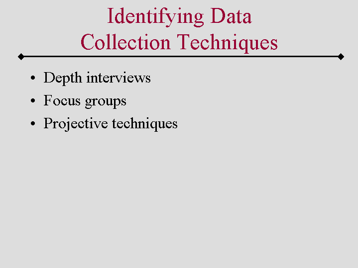 Identifying Data Collection Techniques