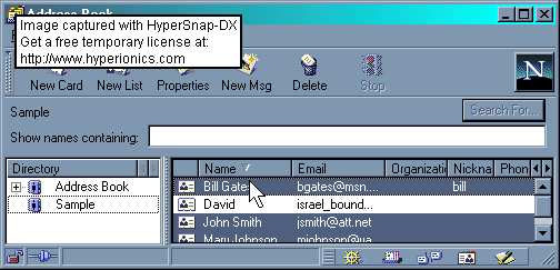 Address Book  Mailing List  Example