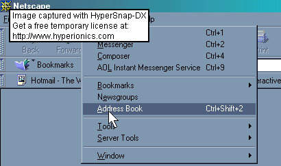 Mail Window,  Window  Address Book