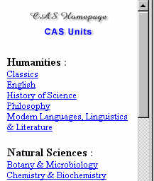 Frame Example Left Pane