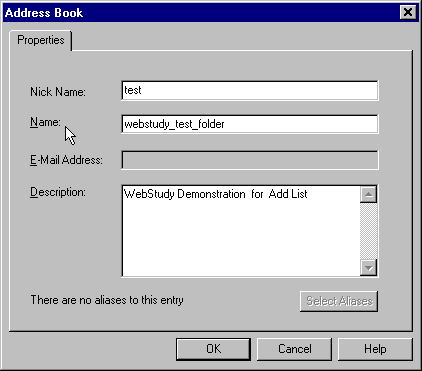 Address Book List Properties Demo