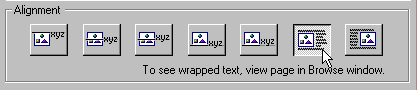 Netscape Editor I mage Properties Alignment  (closeup)