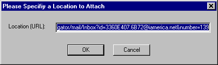 Mail Window Attachment URL Wrong text in Dialog Field