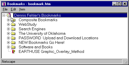 Bookmarks  Setting the Menu Folder  (old)