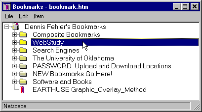Bookmarks WebStudy Example