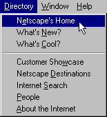 Toolbar Directory Drop Down Menu