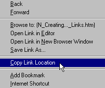 Netscape Editor Copy Link Location Pop-up