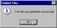 Netscape Editor Publish Files OK Dialog Box