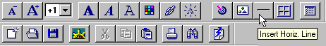 Netscape Editor Toolbar Horizontal Line Icon