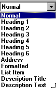 Netscape Editor Toolbar Paragraph Styles Headings
