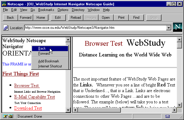 Frame Example Back and Forward