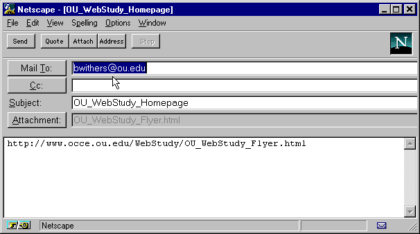 Netscape Browser  Mail Document  Example