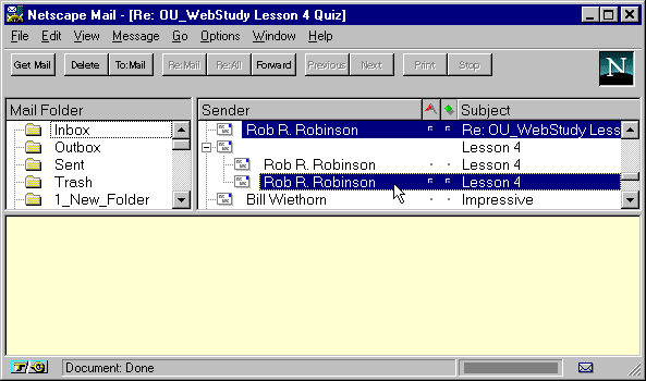 Selecting Messages using the Ctrl Key