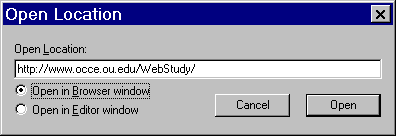 Open Location Window