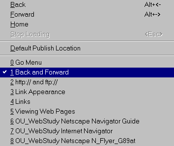 Netscape Toolbar  Go Forward