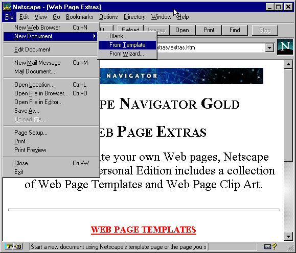 Create a New WebPage from a Template