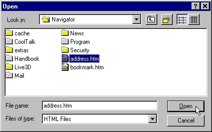 Open Address Book as a Web Page Example