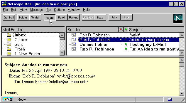 Mail Window Reply To Button