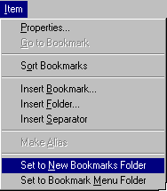 Bookmarks Toolbar Set to New Bookmarks Folder
