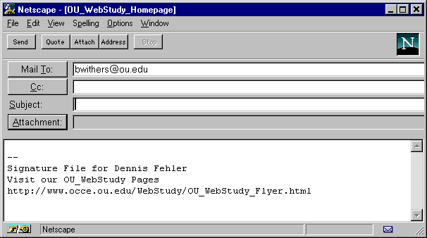 Mail Window Signature Example