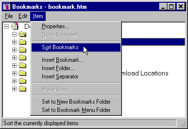 Bookmarks Toolbar Item Sort Bookmarks