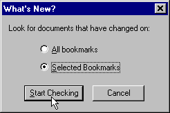 Bookmarks What's New Start Checking Box