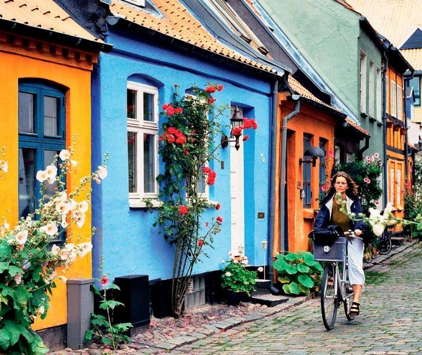 Colorful buildings in Denmark