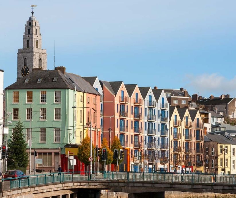 Colorful buildings in Ireland