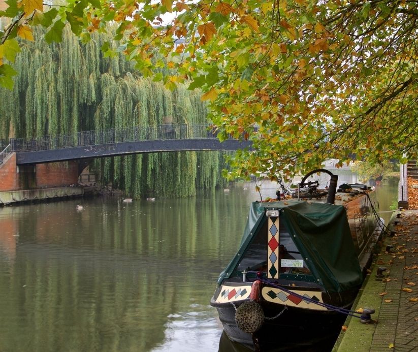 Boat in a canal in England