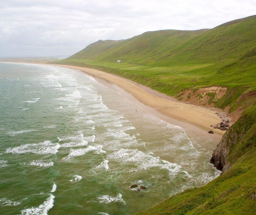 Coastal landscape in Wales