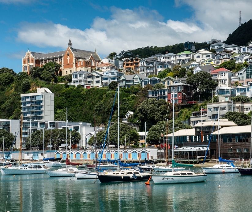 Waterside town in New Zealand