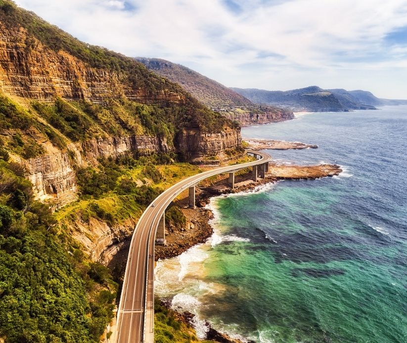 Oceanside Road in Australia