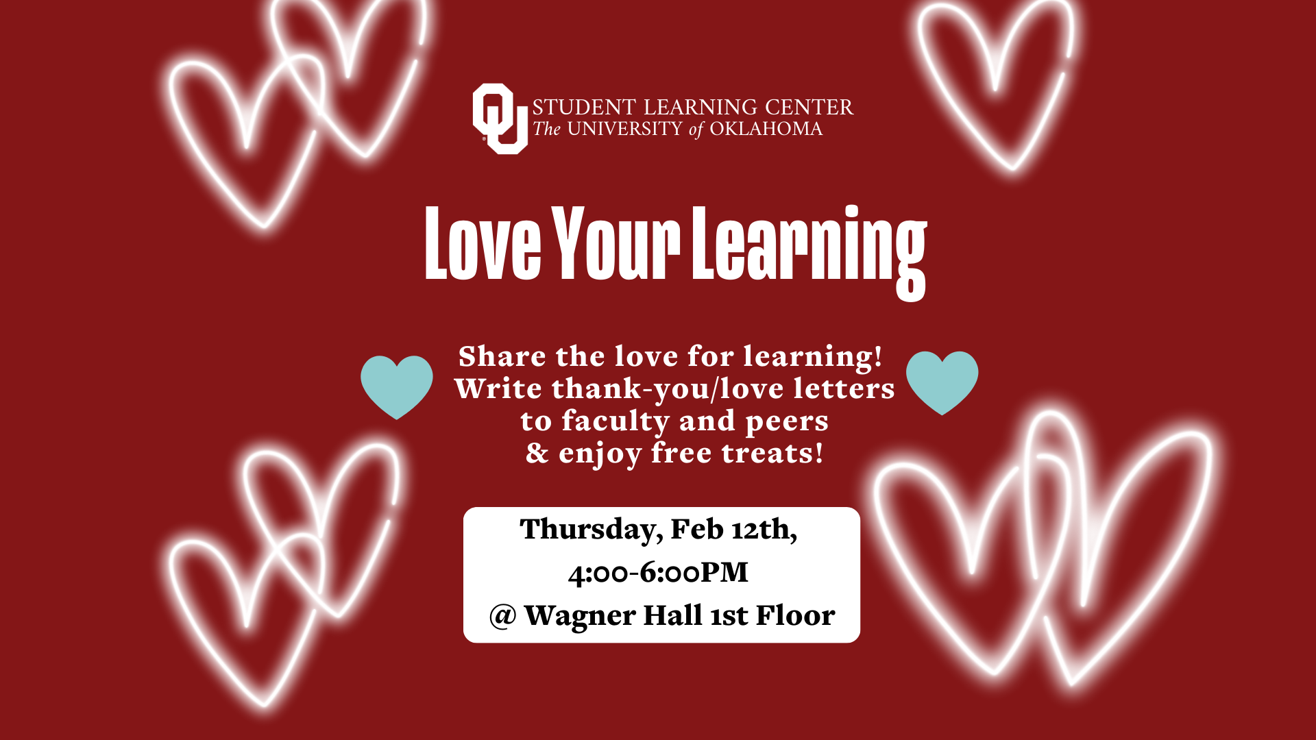 Flyer with graphic related to Love Your Learning Event.