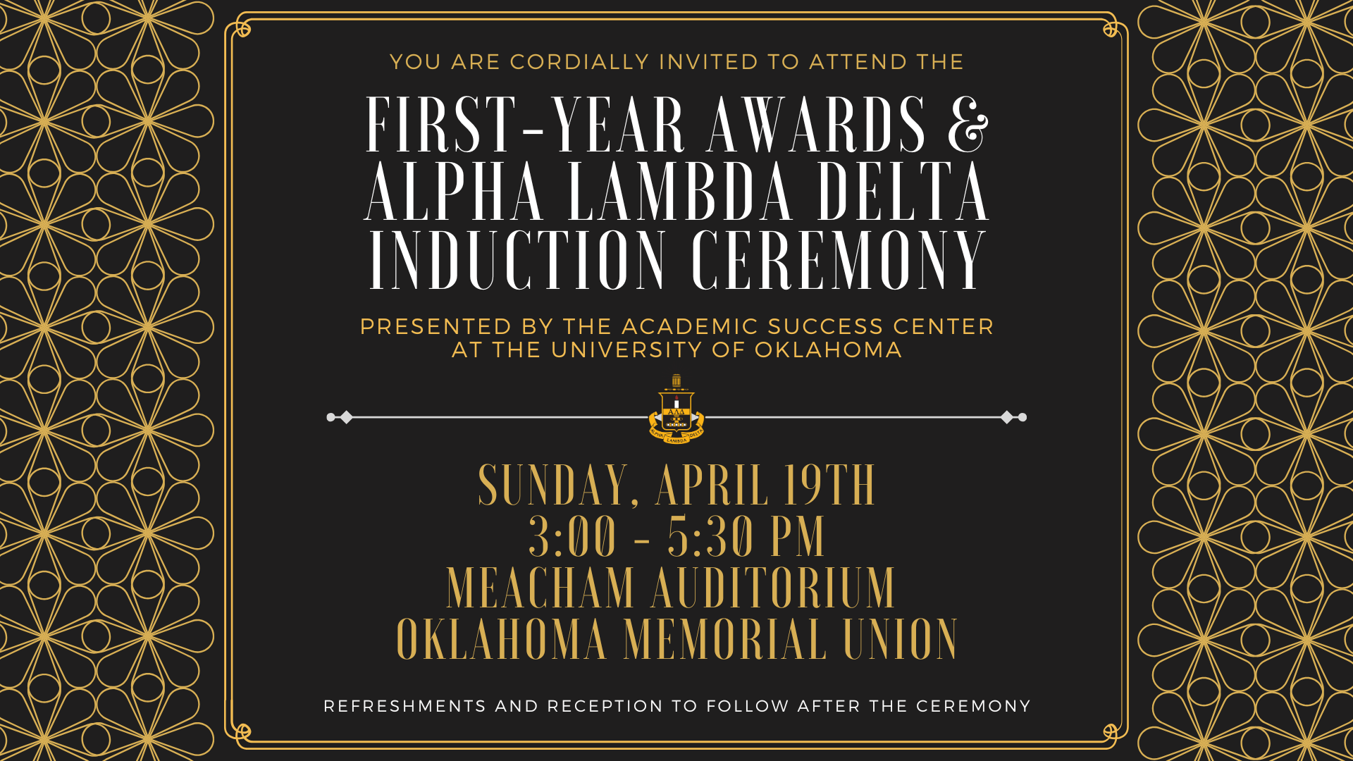 First Year Awards and Alpha Lambda Delta Induction Ceremony