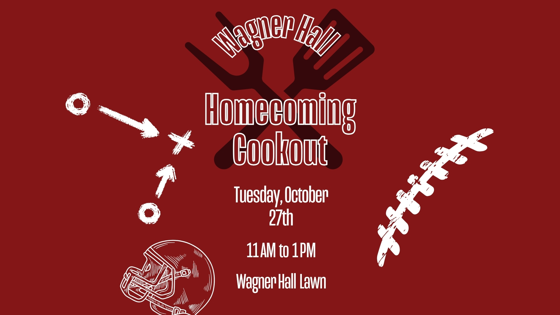 Flyer for Wagner Hall Homecoming Cookout