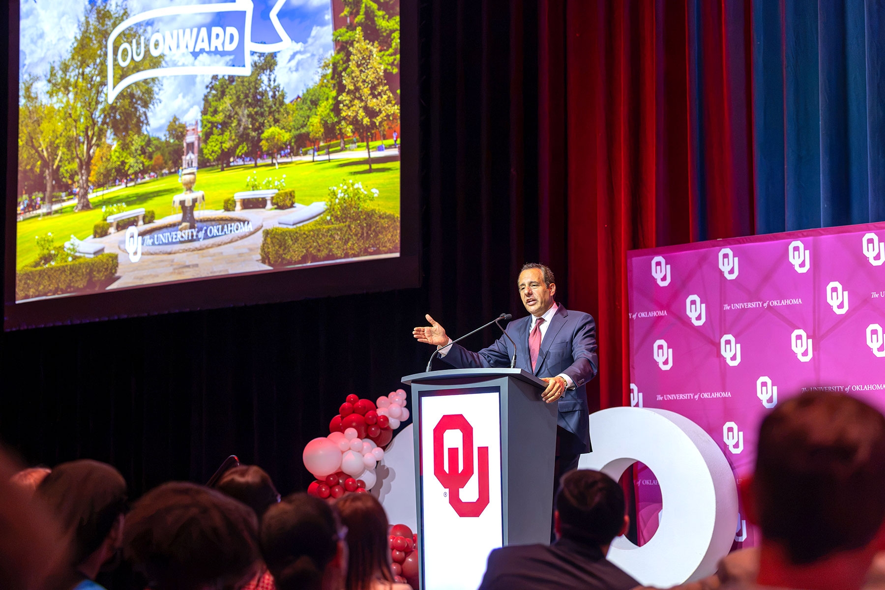 OU President Joseph Harroz, Jr. announces OU Onward scholarship