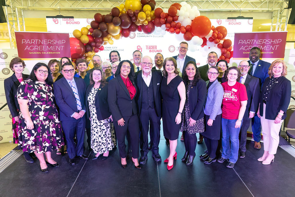The OU Community celebrating at the Partnership Agreement Signing Celebration