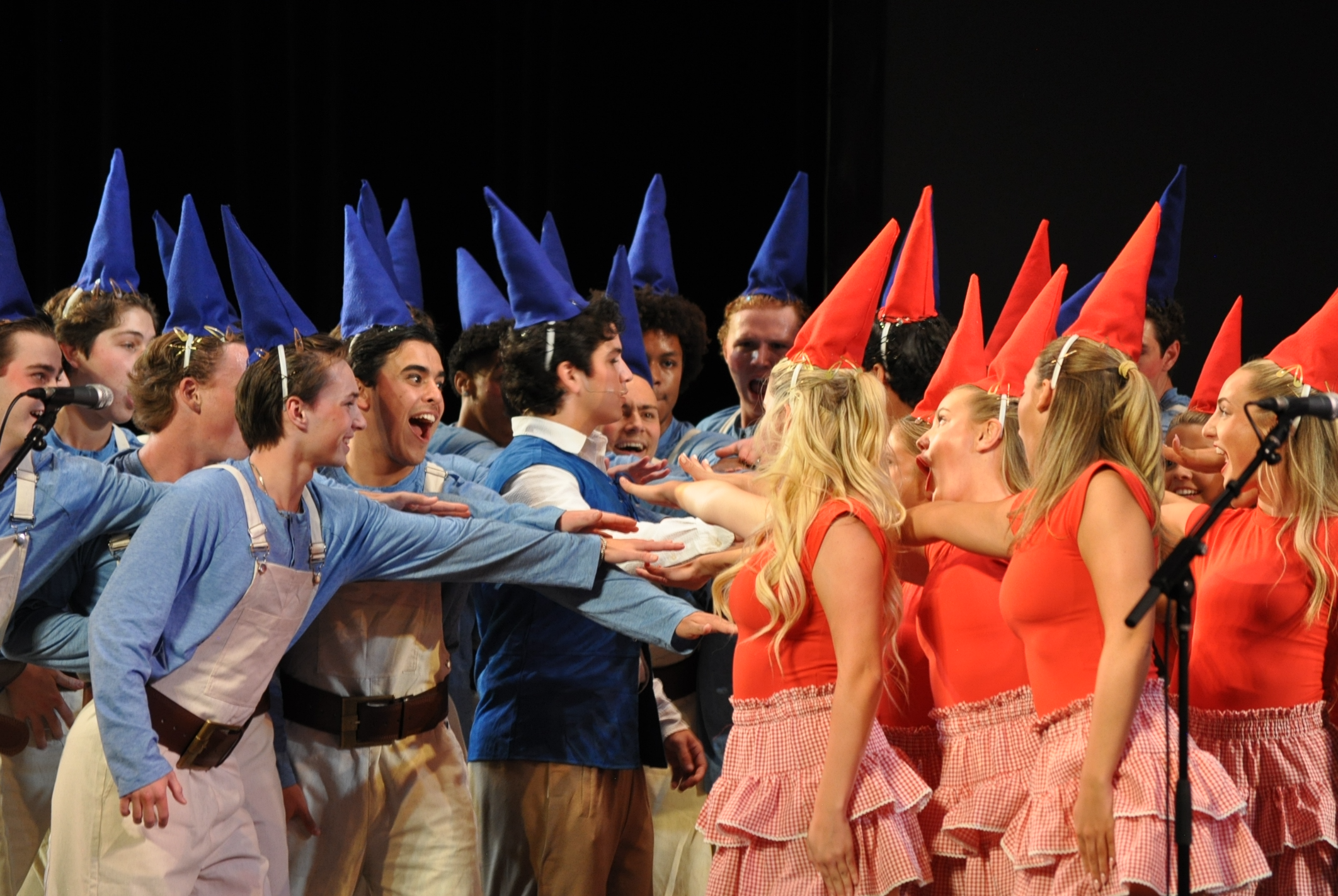 Students in University Sing in gnome costumes