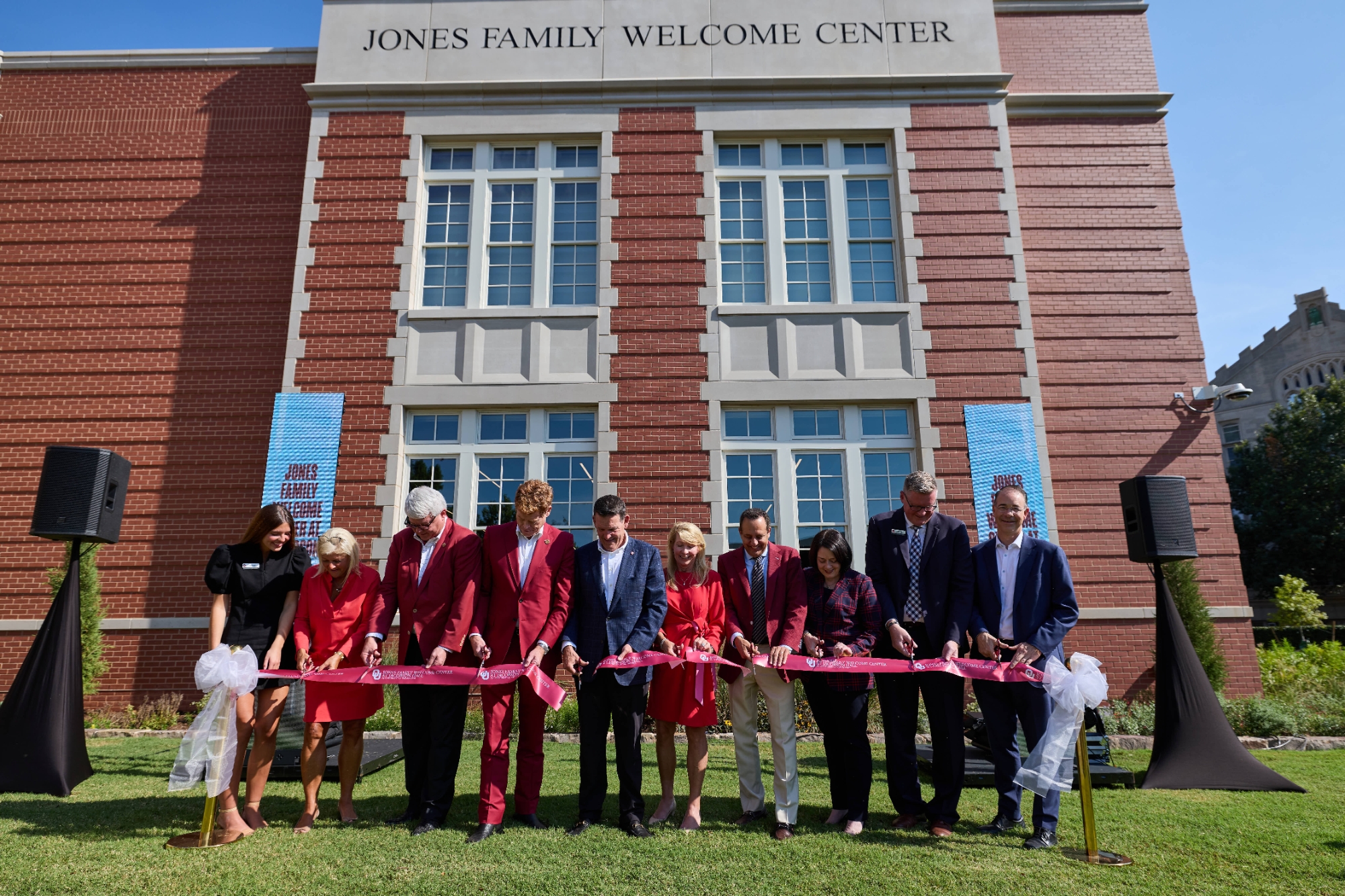 Ribbon cutting ceremony at the Jones Family Welcome Center