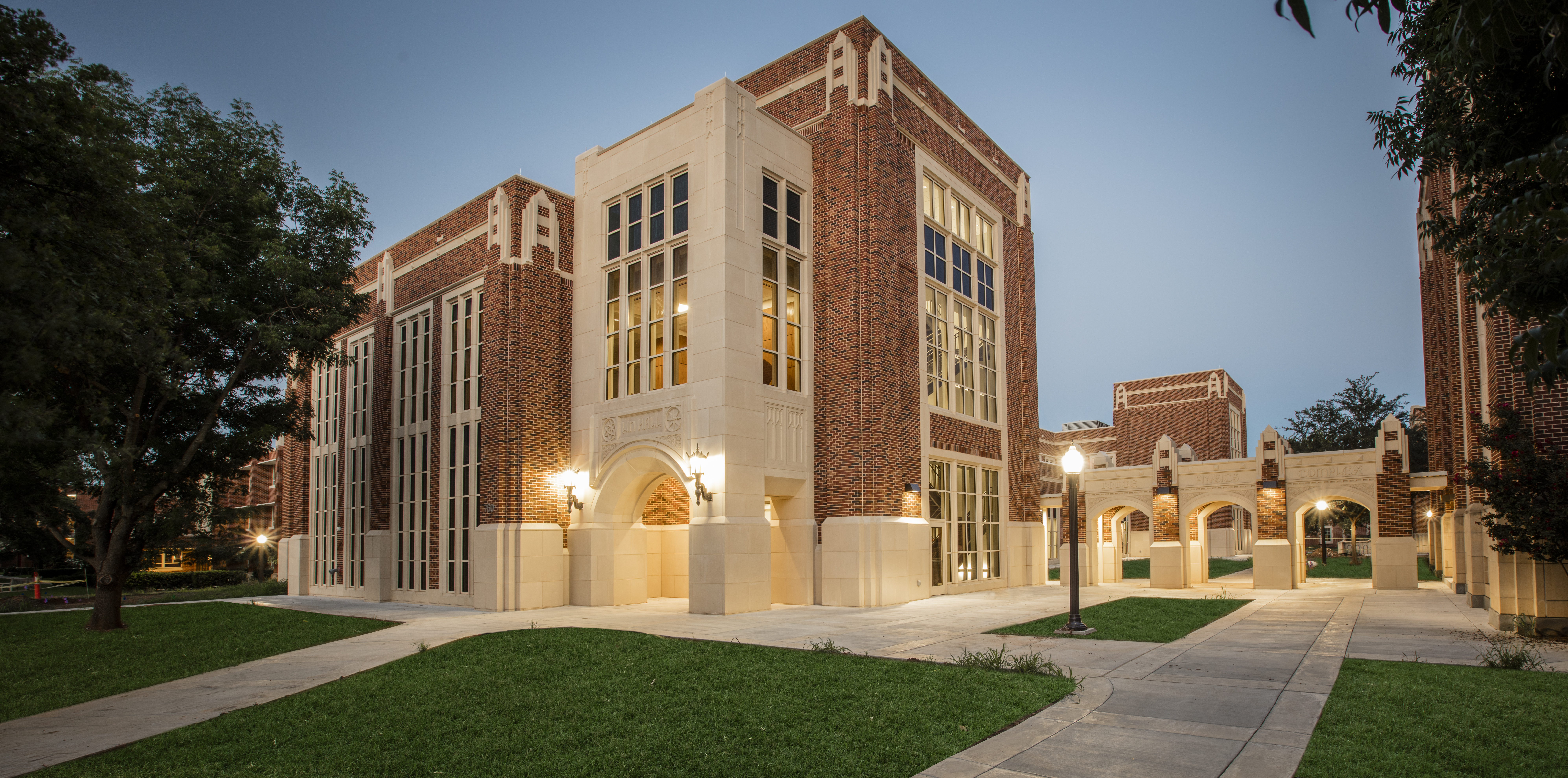 The exterior of Lin Hall.