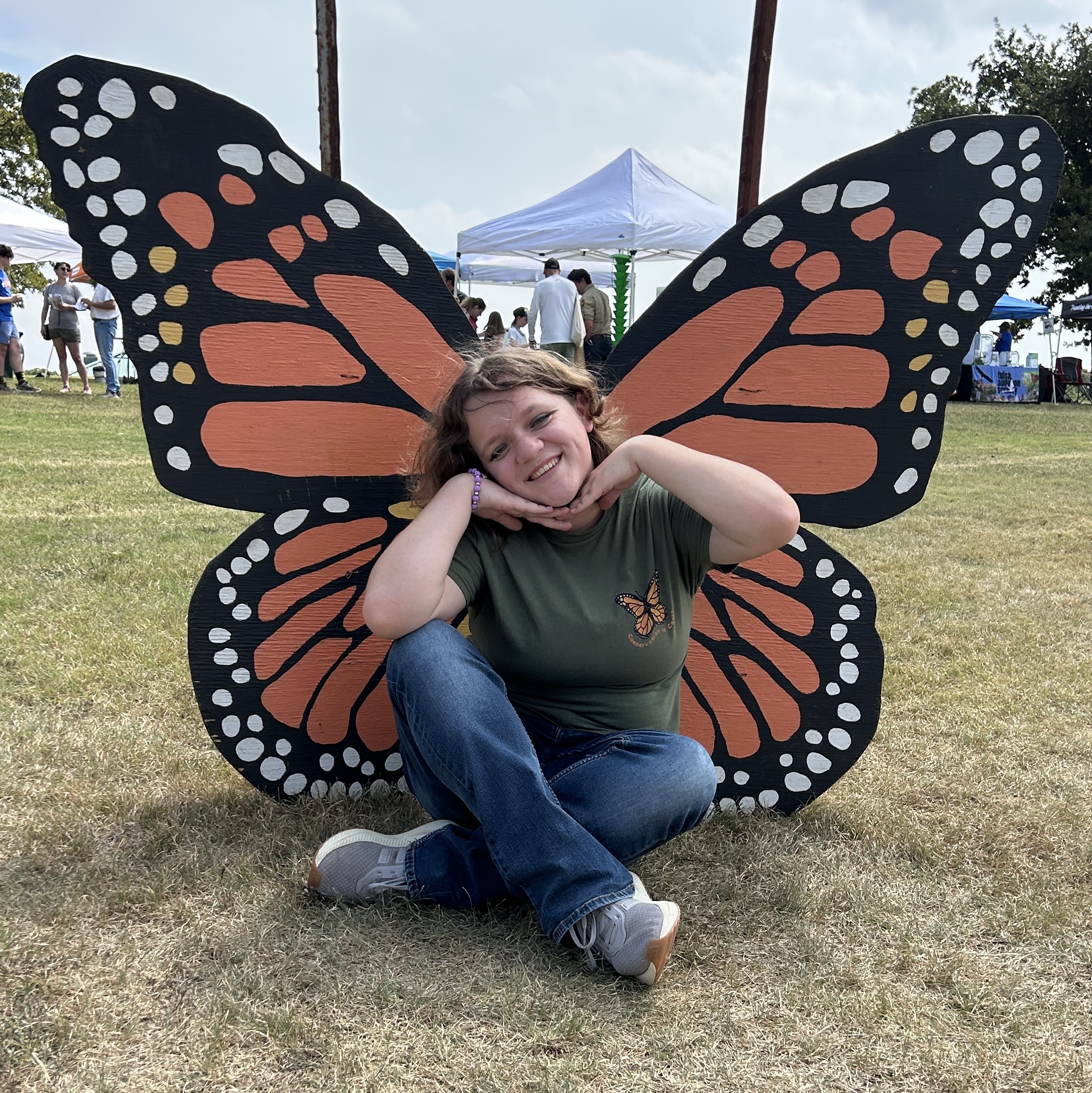 Julia with Monarch wings