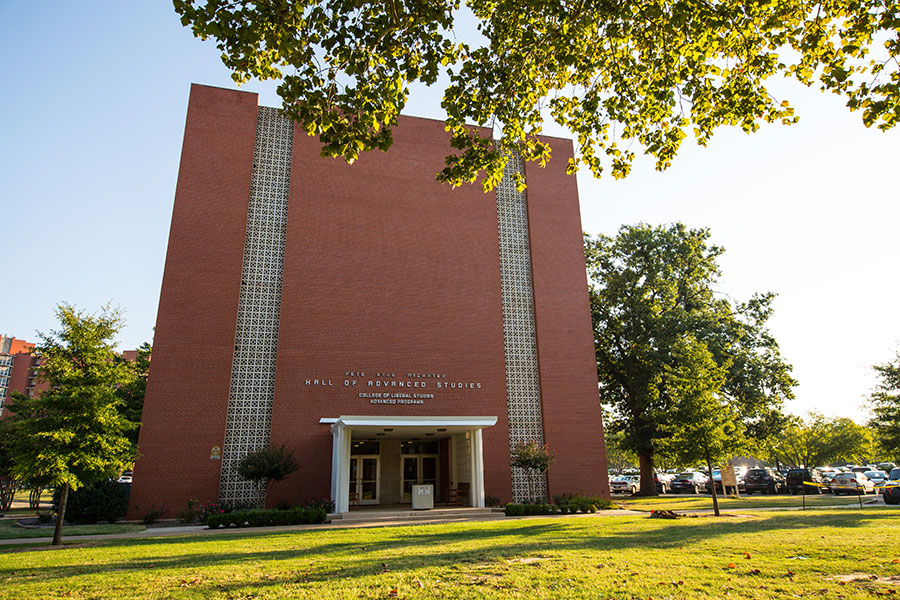 The exterior of McCarter Hall.