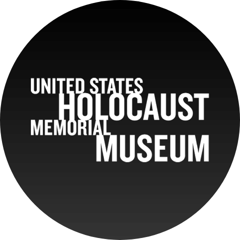 A stylized white Star of David on a crimson background.