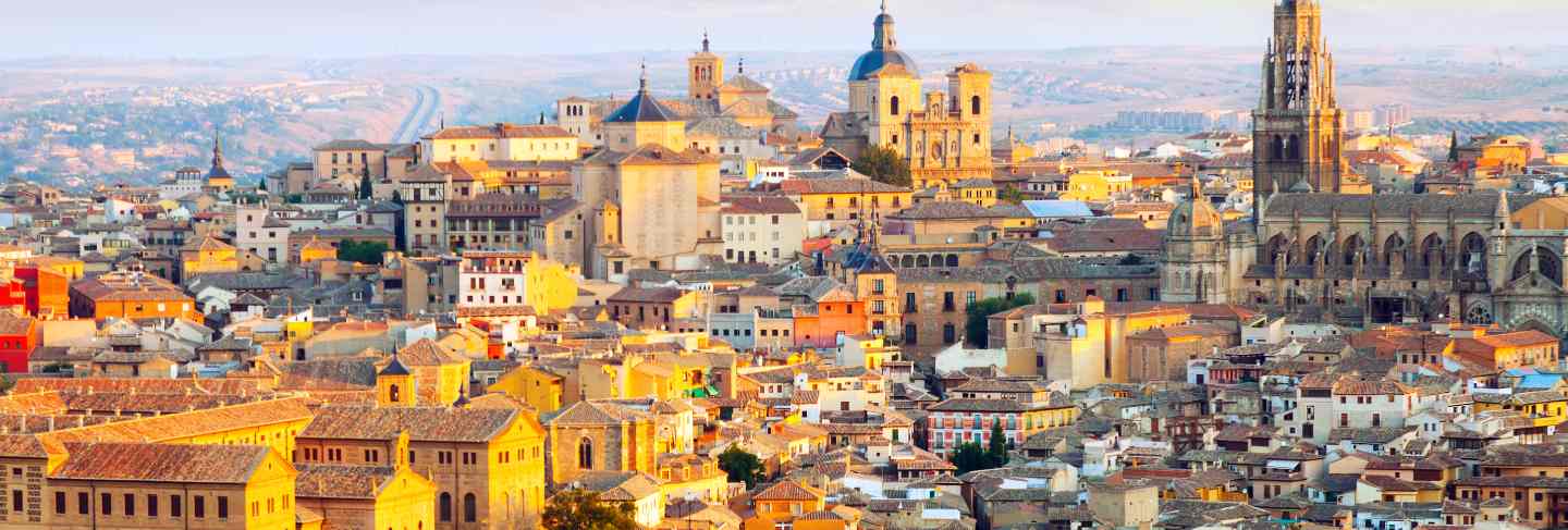 Spain Madrid capital city from above 