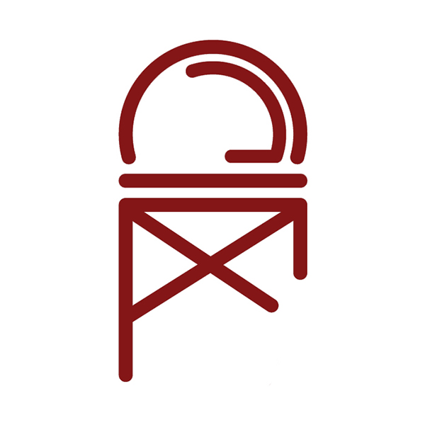 A radar tower icon in crimson.
